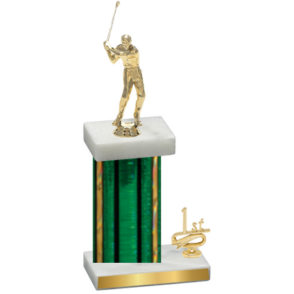 Accented Single Green Glacier First Place Golf Trophy