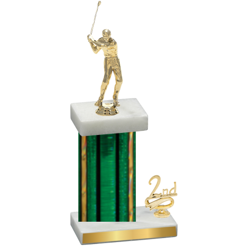 Accented Single Green Glacier Second Place Golf Trophy