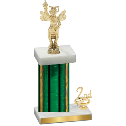 Accented Single Green Glacier Second Place Academics Trophy