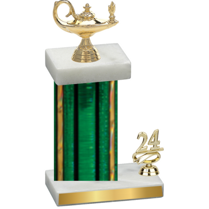 Accented Single Green Glacier Year Academics Trophy