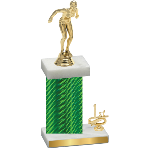 Accented Single Green Carbon Fiber First Place Tennis Trophy