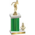 Accented Single Green Carbon Fiber Victory Tennis Trophy