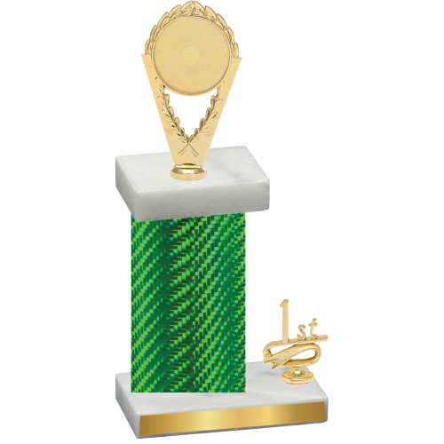 Accented Single Green Carbon Fiber First Place Insert Trophy