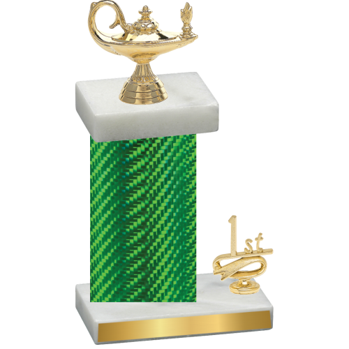 Accented Single Green Carbon Fiber First Place Academics Trophy