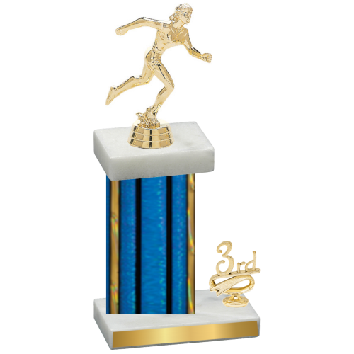 Accented Single Blue Glacier Third Place Running Trophy