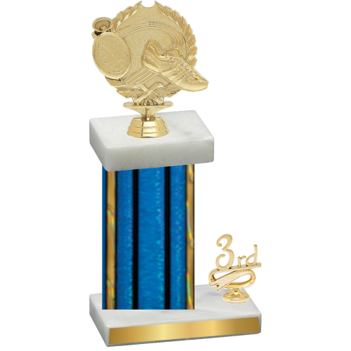 Accented Single Blue Glacier Third Place Running Trophy