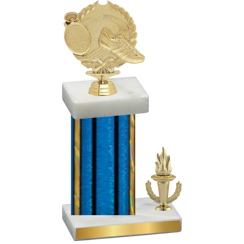 Accented Single Blue Glacier Victory Running Trophy