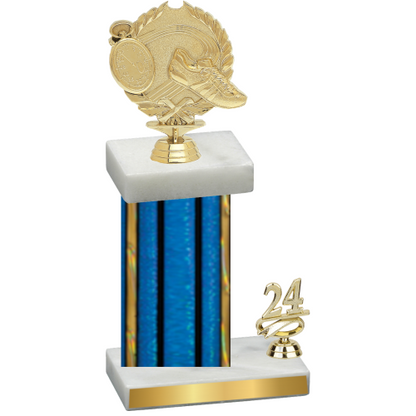 Accented Single Blue Glacier Year Running Trophy