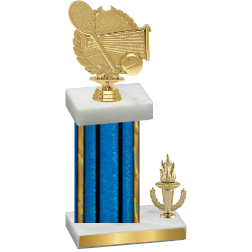 Accented Single Blue Glacier Victory Tennis Trophy