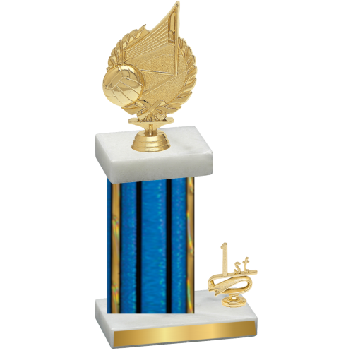 Accented Single Blue Glacier First Place Volleyball Trophy