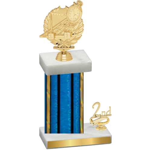 Accented Single Blue Glacier Second Place Swimming Trophy