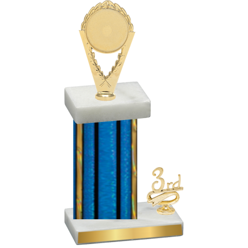 Accented Single Blue Glacier Third Place Insert Trophy