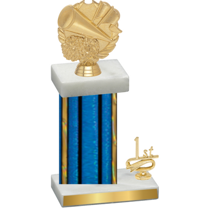 Accented Single Blue Glacier First Place Cheerleading Trophy