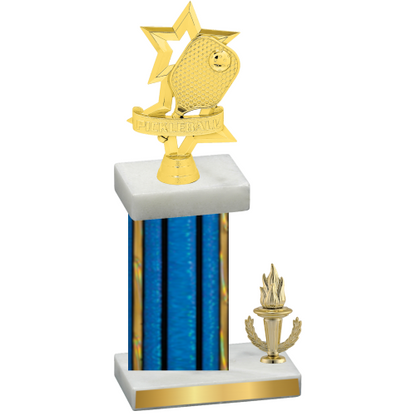 Accented Single Blue Glacier Victory Pickleball Trophy