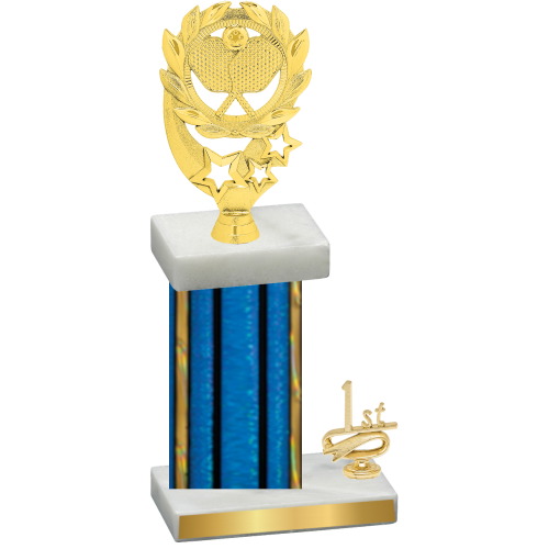 Accented Single Blue Glacier First Place Pickleball Trophy