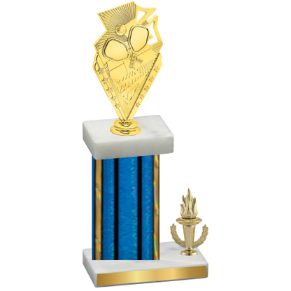 Accented Single Blue Glacier Victory Pickleball Trophy