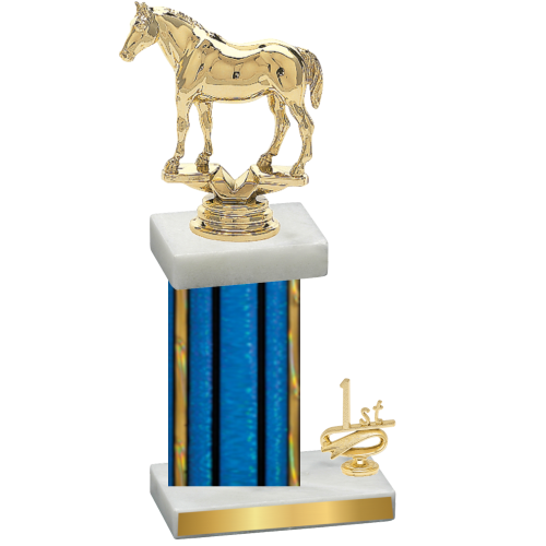 Accented Single Blue Glacier First Place Horses Trophy