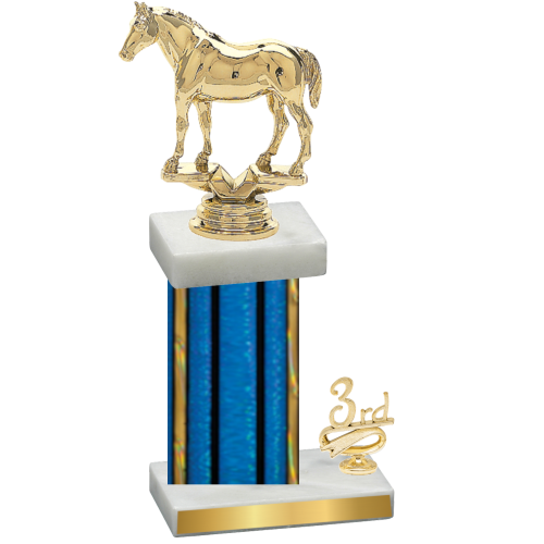Accented Single Blue Glacier Third Place Horses Trophy