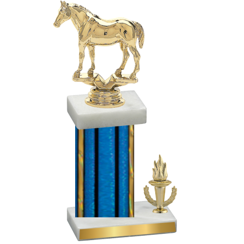 Accented Single Blue Glacier Victory Horses Trophy