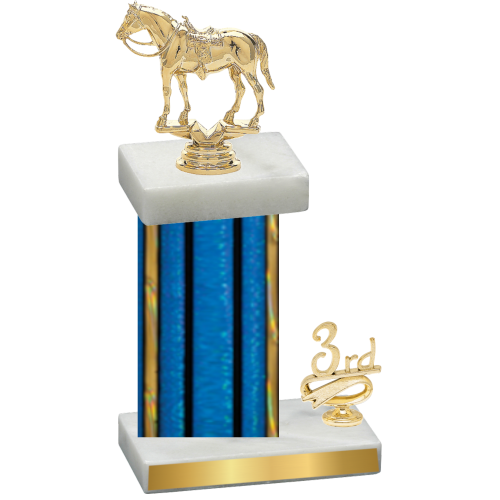 Accented Single Blue Glacier Third Place Horses Trophy