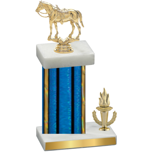 Accented Single Blue Glacier Victory Horses Trophy