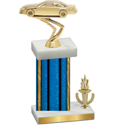 Accented Single Blue Glacier Victory Cars Trophy