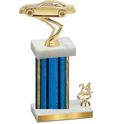 Accented Single Blue Glacier Year Cars Trophy