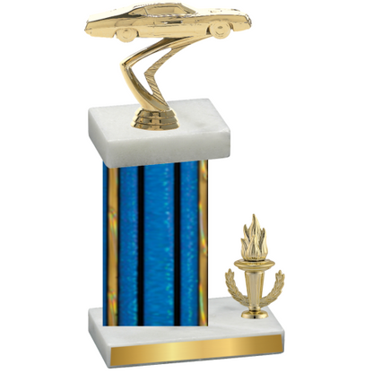 Accented Single Blue Glacier Victory Cars Trophy