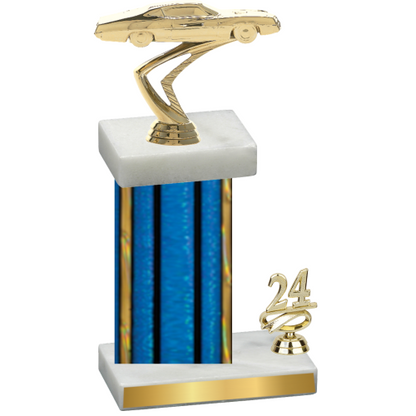 Accented Single Blue Glacier Year Cars Trophy