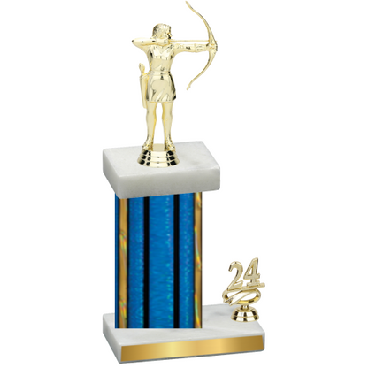 Accented Single Blue Glacier Year Archery Trophy