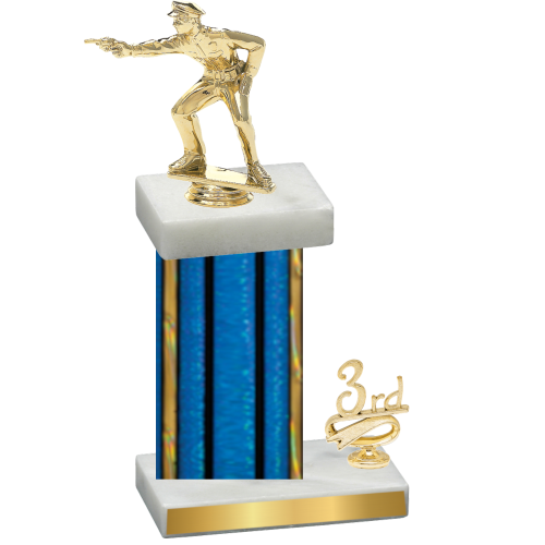 Accented Single Blue Glacier Third Place Shooter Trophy