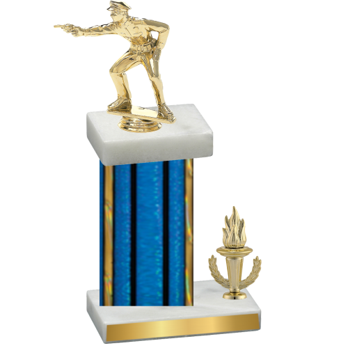 Accented Single Blue Glacier Victory Shooter Trophy