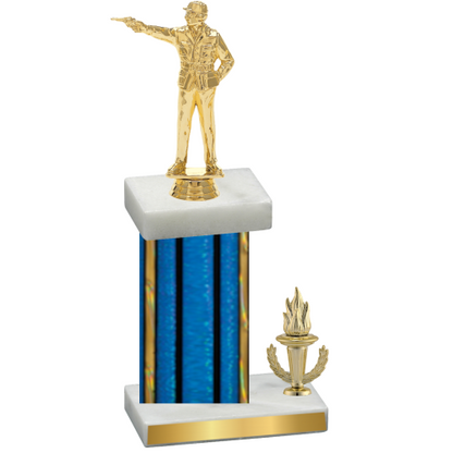 Accented Single Blue Glacier Victory Shooter Trophy