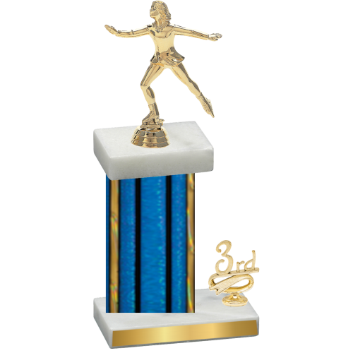 Accented Single Blue Glacier Third Place Skater Trophy