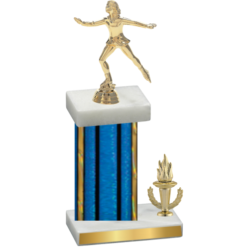 Accented Single Blue Glacier Victory Skater Trophy