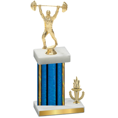 Accented Single Blue Glacier Victory Weights Trophy