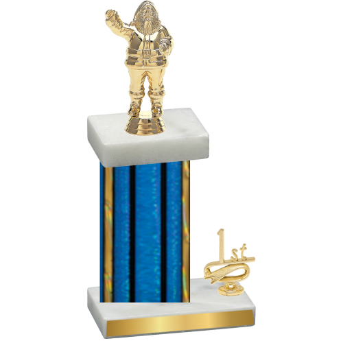 Accented Single Blue Glacier First Place Holiday Trophy