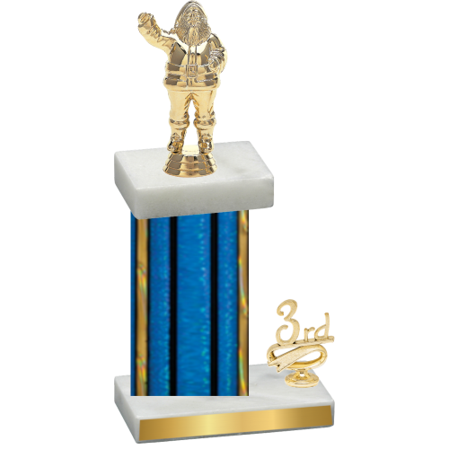 Accented Single Blue Glacier Third Place Holiday Trophy