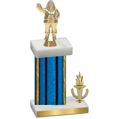 Accented Single Blue Glacier Victory Holiday Trophy