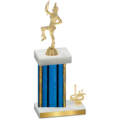 Accented Single Blue Glacier First Place Majorette Trophy