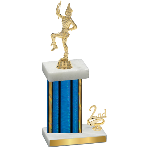 Accented Single Blue Glacier Second Place Majorette Trophy