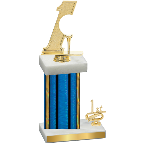 Accented Single Blue Glacier First Place Golf Trophy