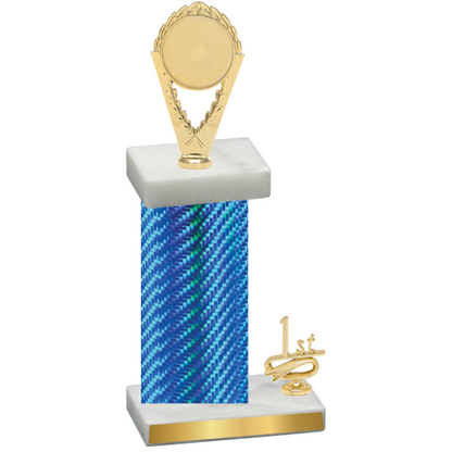 Accented Single Blue Carbon Fiber First Place Insert Trophy