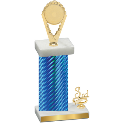 Accented Single Blue Carbon Fiber Third Place Insert Trophy