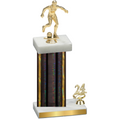 Accented Single Black Glacier Year Soccer Trophy