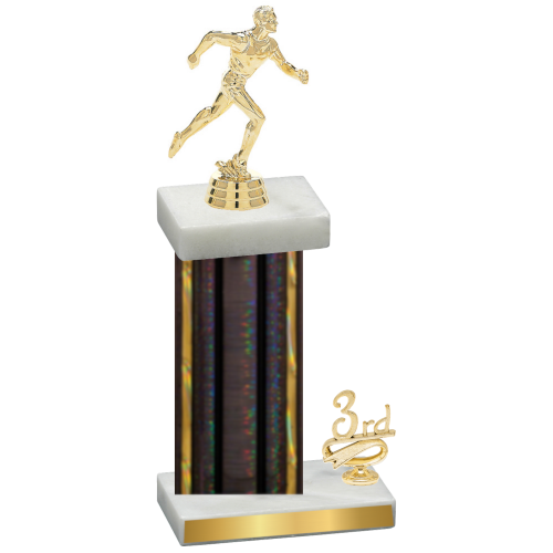 Accented Single Black Glacier Third Place Running Trophy