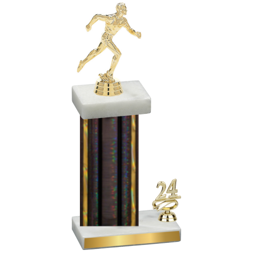 Accented Single Black Glacier Year Running Trophy