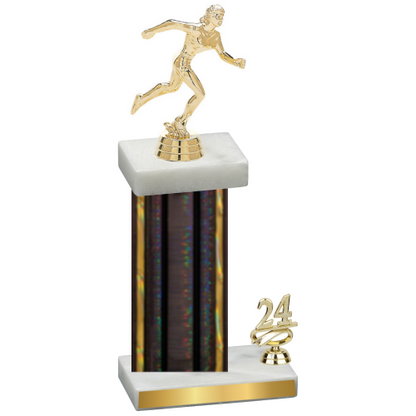 Accented Single Black Glacier Year Running Trophy