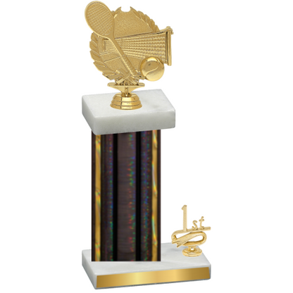 Accented Single Black Glacier First Place Tennis Trophy