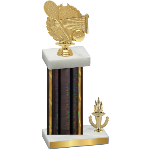 Accented Single Black Glacier Victory Tennis Trophy